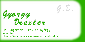 gyorgy drexler business card