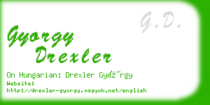 gyorgy drexler business card